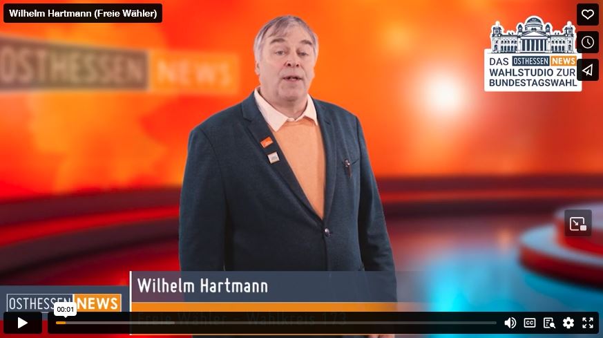 [Video] Wilhelm Hartmann im Osthessen-News-Wahlstudio